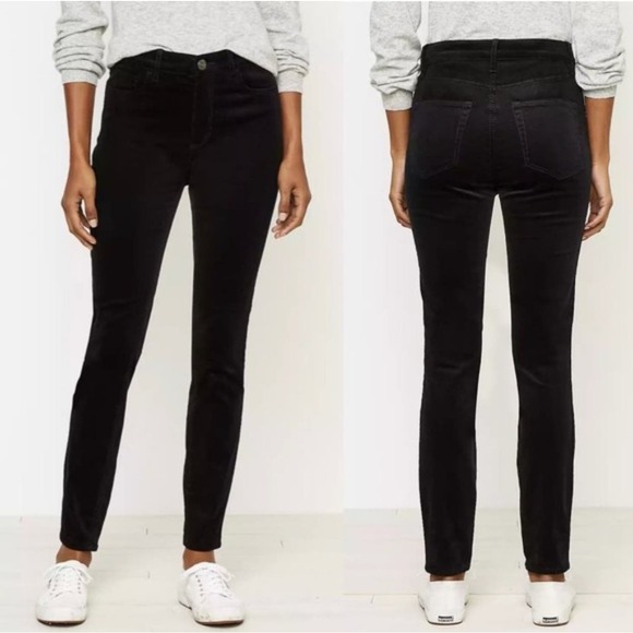 LOFT Pants - NWT Loft Curvy High Waist Skinny Fine Corduroy Pants Black Size 32 / 14